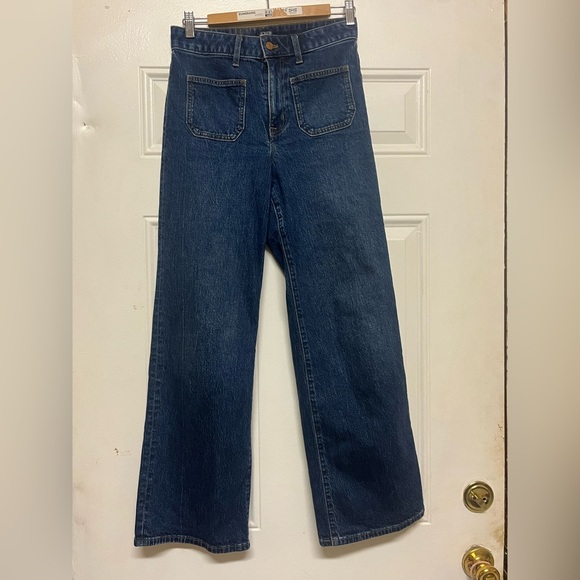 J. Crew Denim - Jcrew Dark Wash Wide Leg Jeans